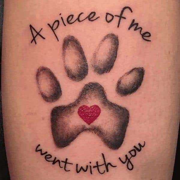 dog memorial paw print