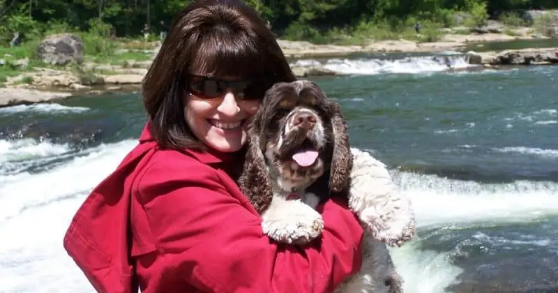 Dog mom with her Cocker Spaniel