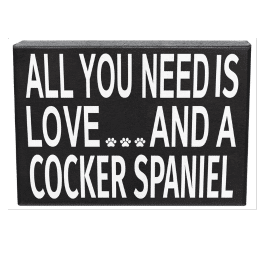 All you need is love and a Cocker Spaniel office decor