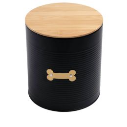 Dog treat container with lid