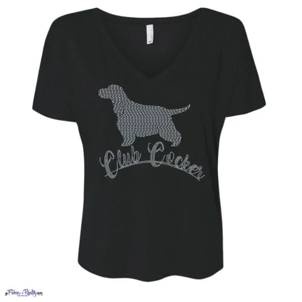 American Cocker Spaniel camisa em bling
