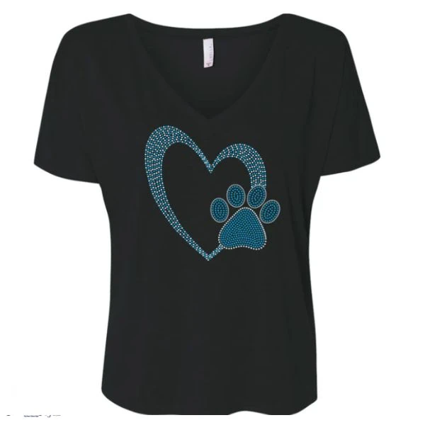 Paw and heart shirt for dog lovers
