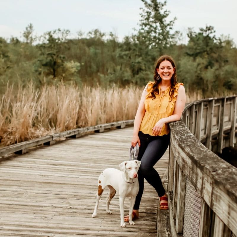 Maggie Marton with her dog